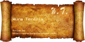 Wurm Terézia névjegykártya
